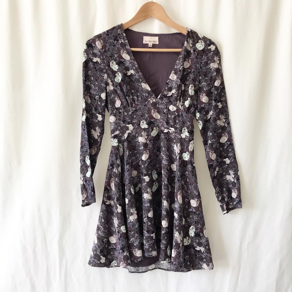 Sundays best Aritzia floral open back dress Size 0